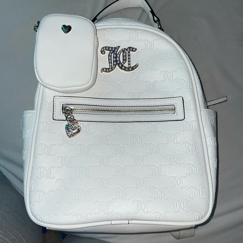 Juicy Couture White Monogram Backpack